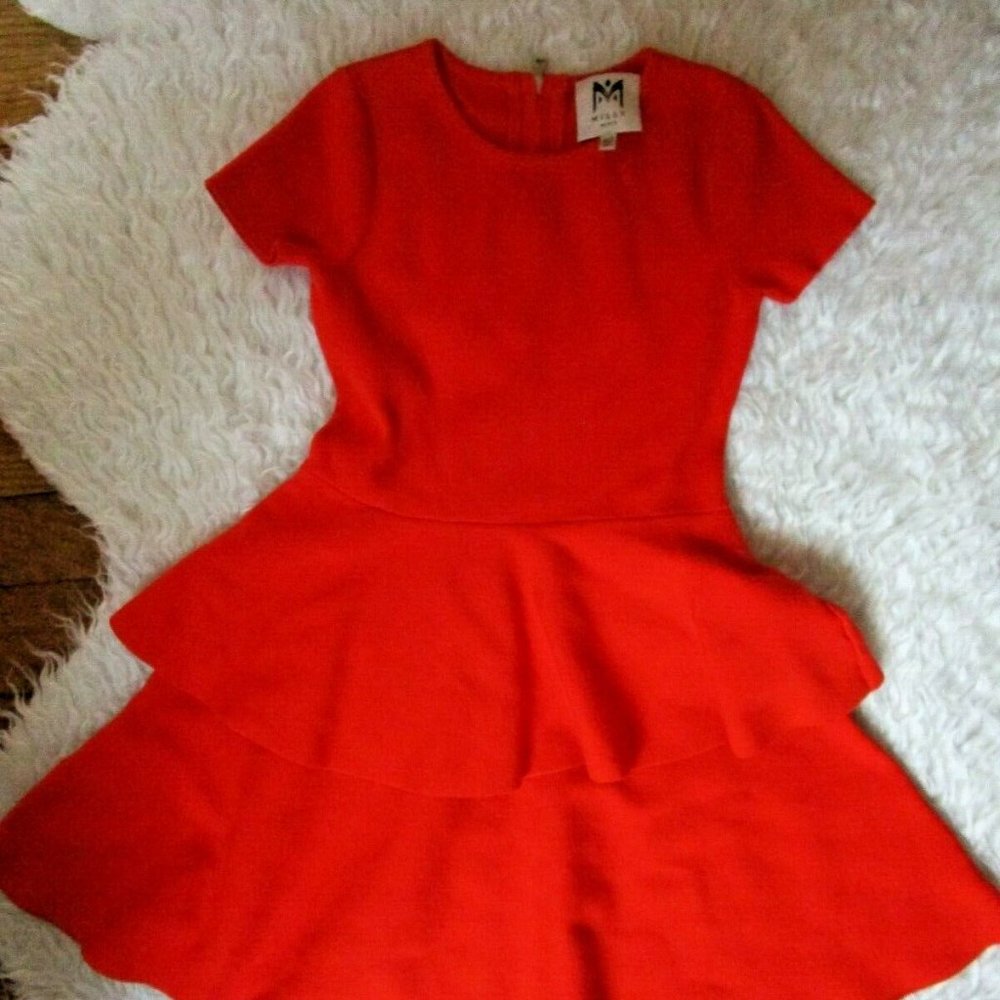 MILLY MINIS Designer GIRLS ORANGE KNIT PARTY HOLIDAY DRESS